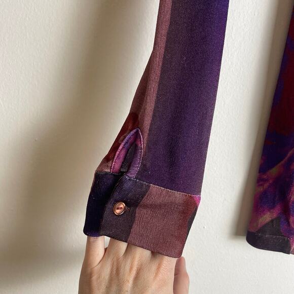 With Jean With x Lord Newry Andy Mini Dress Ruched flower lady Purple SizE XS - Picture 5 of 8